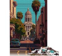 Pasadena Pixel Art Jigsaw Puzzles Puzzle for Adults Kids. 1000 Pieces Great Gifts Challenge Toy Educational Game Home Decoration for Adults& Kids Age 14 Years Up 1000pcs (75x50cm)