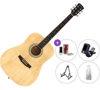 Pasadena SG028 SET Natural Dreadnought Guitar