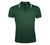 Pasadena Tipped Short Sleeve Pique Polo Shirt SOL'S Dark Green L