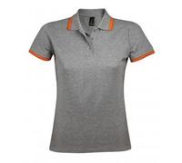 Pasadena Tipped Short Sleeve Pique Polo Shirt SOL'S Grey M