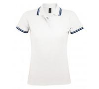 Pasadena Tipped Short Sleeve Pique Polo Shirt SOL'S Off White M