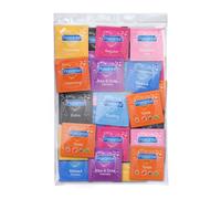 Pasante Condoms Variety Pack - Mix of 50 | The Mixed Pack Contains: Flavoured, Ribbed, Thin, Extra and More Condoms