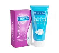 Pasante Intensity Condoms 12 Pack and 75ml Light Lubricant