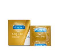 Pasante King Size Condoms Box of 3 | Wider & Longer | 60mm Width | CE Kite Mark