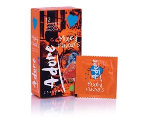 Pasante - Pasante Adore Mixed Flavors Condoms - 12 Pieces