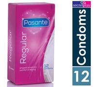 Pasante Regular Condoms Box 12 | Nominal 54mm Width | Comfort Feeling | Kitemark