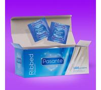 Pasante Ribbed Condoms x144