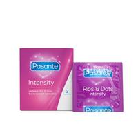 Pasante Ribs & Dots (Intensity) Condoms - Pack of 3