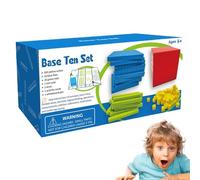 Pasbuteiy Base Ten Blocks Math Set, Math Manipulatives Game, Preschool Learning Counting Blocks, Educational Toy To Teach Number Concepts & Place Value