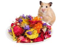 Pasbuteiy Hamster Cage Litter, Bedding for Hamsters, Natural Dried Flower Gerbil Bedding, Odour Control, Hamster Food for Hamster Cage, Enclosure Habitat Decoration for Rabbits