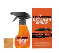 Pasbuteiy Quick Detailer Spray 5-in-1,Multi Purpose Cleaner | Cleaner Automotive Mist Detailing 120ml with Towel for Boost Shine Keeps Paint and Wax Looking like New Protects Interior Surfaces