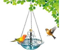 Pasbuteiy Solar Bird Bath with Fountain for Outdoor Use, Hanging Outdoor Trough with Fountain - Bird Bath Attracts Wild Birds into the Garden - for Patio Balcony Yard Bird Watchers