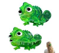 Pascal Hair Clips Claws, 2 Pack Green Chameleon Hair Grip, Pascal Hairclips Set, Gift for Women, for Elegant Hairstyles