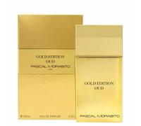 Pascal Morabto Gold Edition Oud Eau de Parfum 100ml - Long Lasting Luxury Oud Fragrance for Men - Rich Warm Woody Scent with Spices & Amber