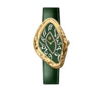 PASCAL Paradoxe Diamond Leather Watch - Swiss Quartz Luxury Watch for Men and Women, Stainless Steel Case, Sapphire Crystal, 30M Water Resistant, Elegant Dress Wrist Watch, Green, Modern