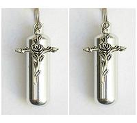 Pasco Specialty Products SET of TWO Rose Cross Personal Anointing Oil Holders/Vials - Includes Velvet Pouches and Fill Kit