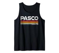 Pasco Washington Retro Stripes Vintage City Design Tank Top