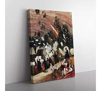 Pasdeloup Orchestra By John Singer Sargent Classic Painting Canvas Wall Art Print Ready to Hang, Framed Picture for Living Room Bedroom Home Office Décor, 50x35 cm (20x14 Inch)