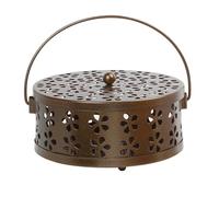 Pasdrucn 13.5x6cm Incense Citronella Coils Holder with Handle, Mosquito Coils Midge Repellent Outdoor, Mosquito Coils Outdoors, Citronella Oil Burner Outdoor, Mosquito Coil Holder (Bronze)