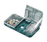 Pasdrucn 3-in-1 Pill Crusher Pill Grinder Pill Cutter with Storage Box, Multifunction Pill Cutter for Small Pills, Portable Pill Crusher for Tablets, Pill Cutters for Tablets UK (Green)
