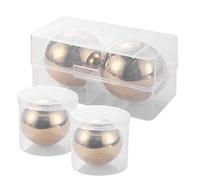 Pasdrucn 4PCS Stainless Steel Metal Ice Cubes Reusable, Reusable Ice Cubes, Stainless Steel Whisky Stones Ice Cubes, Whiskey Stones, Stainless Steel Ice Cubes for Scotch Whisky (Gold)