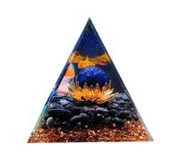 Pasdrucn Crystal Orgone Pyramid, Healing Crystal Boost Immune System Meditation, Lotus Flower Positive Energy Crystal Tower, Moonstone Crystal, Crystals and Gemstones (Package 11)