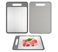 Pasdrucn Defrosting Board, Miracle Melt Defrosting Board, Defrosting Tray Double, Defrosting Tray, Fast Thawing of Frozen Food, Defrosting Trays, Defrosting Meat Poultry Defrosting Mat (Gray)