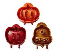 Pasdrucn Reusable Cake Molds, Party Potluck Hand Pie Molds for Baking, Apple Pie Moulds, Hand Pie Maker, Thanksgiving Pastry Tools Accessories, Mini Pie Maker for Halloween Party Baking Supplies (A)
