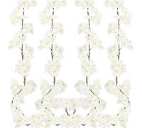 PASDTFB 4 Pack 5.9FT Artificial Cherry Blossom Garland Artificial Silk Cherry Blossom Hanging Vine Fake Flowers Floral Garland for Home Garden Wedding Arch Indoor Outdoor Party Wall Spring Decoration