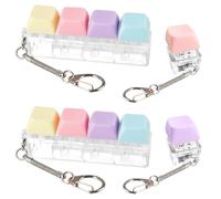 PASDUCHAS 4 PCS Fidget Keyboard Clicker, Relief Stress Key Board Clicky Toy