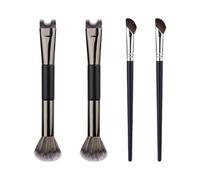 PASDUCHAS 4 PCS Nose Contour Brush, 2-In-1 U-Shaped Dual Head Makeup Brush