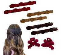 PASDUCHAS 8 PCS Braided Hair Clips, Duck Billed Decorative Hair Bands for Women, Nonslip Barrettes