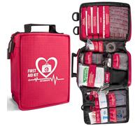Pasenhome Comprehensive First Aid Kit - Trauma Kit with Labelled Compartments, Emergency Survival Kit Molle System, First Aid Bag for Car, Home, Camping, Travel, Hiking, Office and Cycling