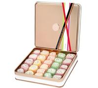 Pasha Sultan Turkish Delight Gift Box - 26 Pcs | Premium Assorted Lokum | Rose Gold Tin | 500g Halal Sweets | Perfect for Ramadan Eid, Easter, Birthday | Handmade in Turkey | Chateau de Mediterranean