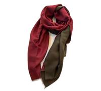 Pashmina Love Luxury Merino Wool Reversible Pashmina Shawl, Red/Brown