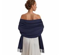 Pashmina Shawl Wraps for Women Large Winter Scarf Soft Shawls and Wraps for Evening Dresses Shawl for Wedding, Navy, Large