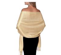 Pashmina Shawls and Wraps for Evening Dresses, Large Soft Pashminas Wedding Shawl, Light Cream Champagne, One Size
