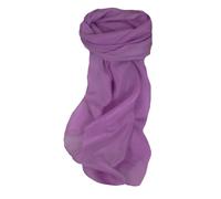 Pashmina & Silk Fine Cashmere Stole Karakoram Birds-Eye Weave Lilac