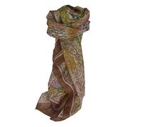 Pashmina & Silk Mulberry Silk Classic Square Scarf Alisha Caramel