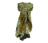 Pashmina & Silk Mulberry Silk Classic Square Scarf Leopard