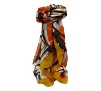 Pashmina & Silk Mulberry Silk Contemporary Square Scarf Dhansin Gold