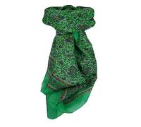Pashmina & Silk Mulberry Silk Traditional Square Scarf Zena Light Teal