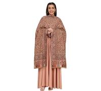 Pashmoda Kashmiri Jamawar Woven Shawl for Women, Kaani Jacquard Shawls, Stoles, Wraps, Luxury Pashmina Evening Envelope (Size : 40" X 80") (S39), beige, One Size