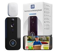 PASHOP Doorbell Camera Wireless, 1080p Video Doorbell Wireless, 2-Way Audio, Automatic Capture, Night Vision, PIR Motion Detection, 2.4G WiFi, Cloud Storage
