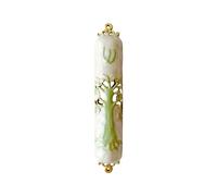 Pasiir 3.8 Inches Hand-Painted Mezuzah, Exquisite Enamel Design with Scroll Included for Jewish Occasions
