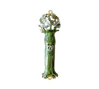 Pasiir 4.9 Inches Hand-Painted Mezuzah, Exquisite Enamel Design with Scroll Included for Jewish Occasions