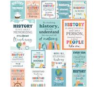 Pasimy 16 Pcs History Posters History Classroom Decorations Social Studies Posters 11.02 x 10.04 Education Historical Bulletin Board Decor for Middle High School Classroom Home Study Room Decor