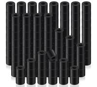 Pasimy 200 Pcs Black Nylon Spacers 1/2 ''Thick, 1/2 '' Od 0.257 '' ID Round Rubber Plastic Washers Electrical Outlet Screw Spacers for Robotics Electrical Screws, Switch and Receptacle