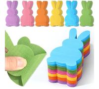 Pasimy 36 Pcs Easter Bunny Colorful Spot Markers Dots Rabbit Shape Carpet Floor Spots Flexible Carpet Dots for Spring Easter Decor Flexible Seating Kindergarten Teachers Gym Dance Decoration