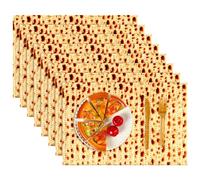 Pasimy 50 Pcs Passover Matzoh Paper Place Mats 17 x 11 Inch Disposable Paper Placemats for Dining Table Rectangle Matzo Table Mats Passover Placemats for Party Weddings Table Decorations